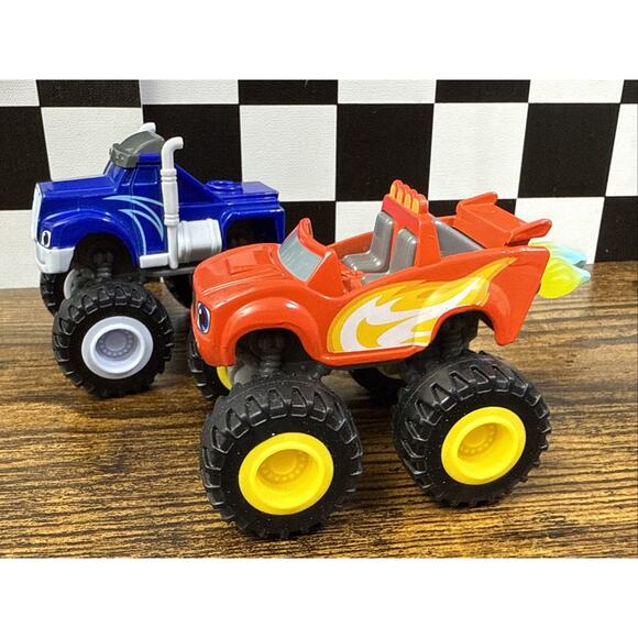 Blaze and the Monster Machines Blazing Speed Blaze & Crusher Diecast Truck - Picture 2 of 8